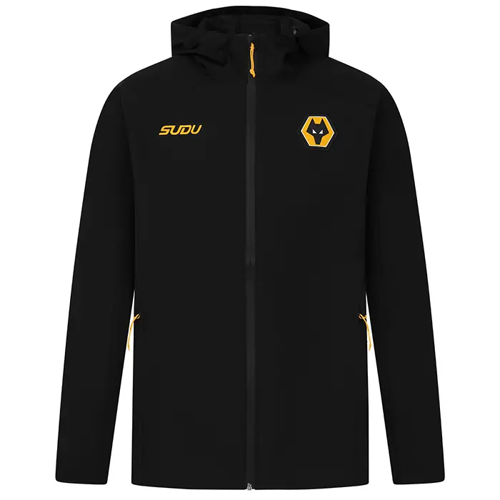 Wolverhampton Wanderers Shirt Store | 2025-26 Coaches Training LW Jacket – Black Collection Wolverhampton Wanderers Official Gear